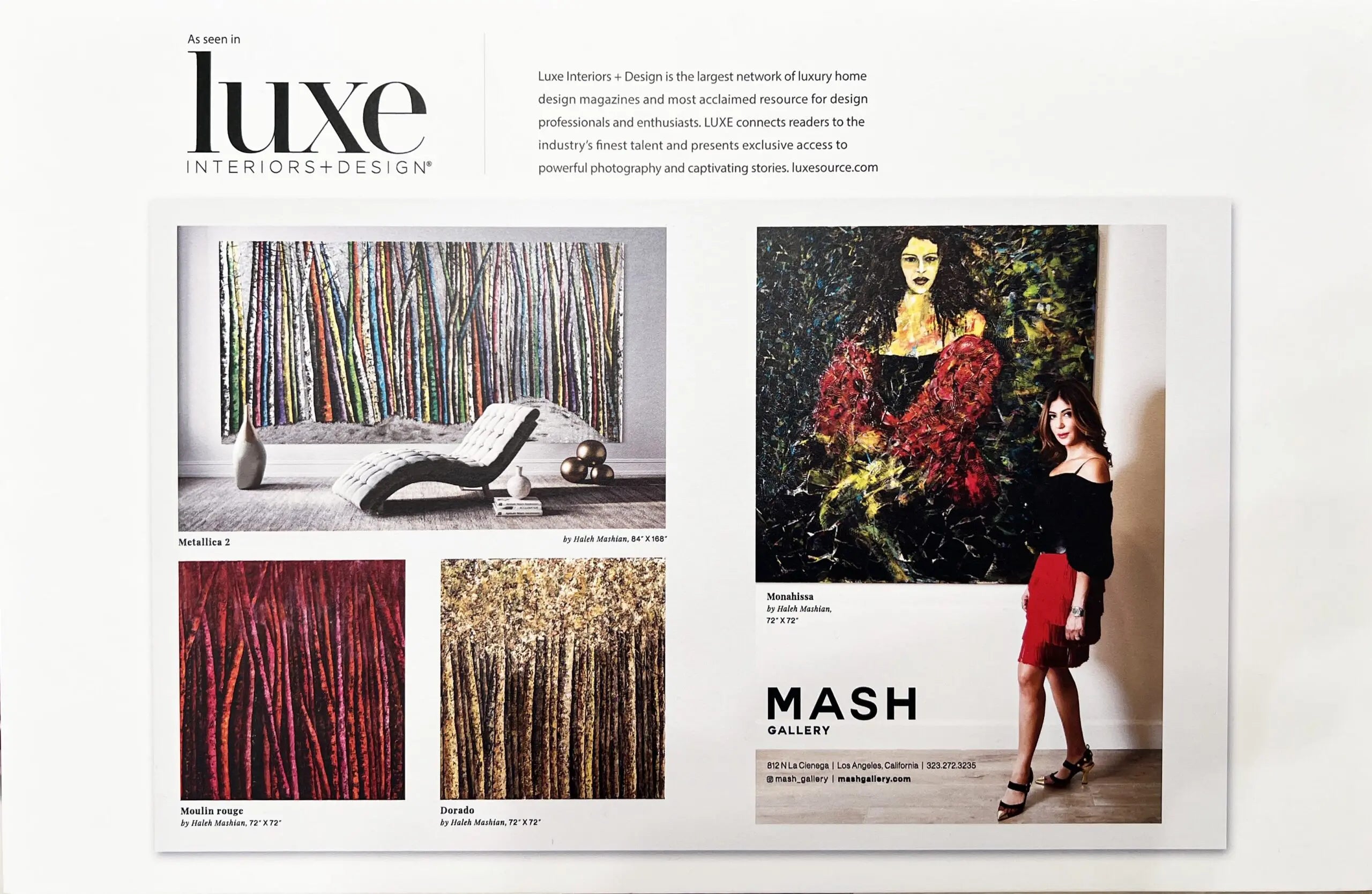 Mash Gallery: A preferred partner of Luxe Interiors + Design Magazine
