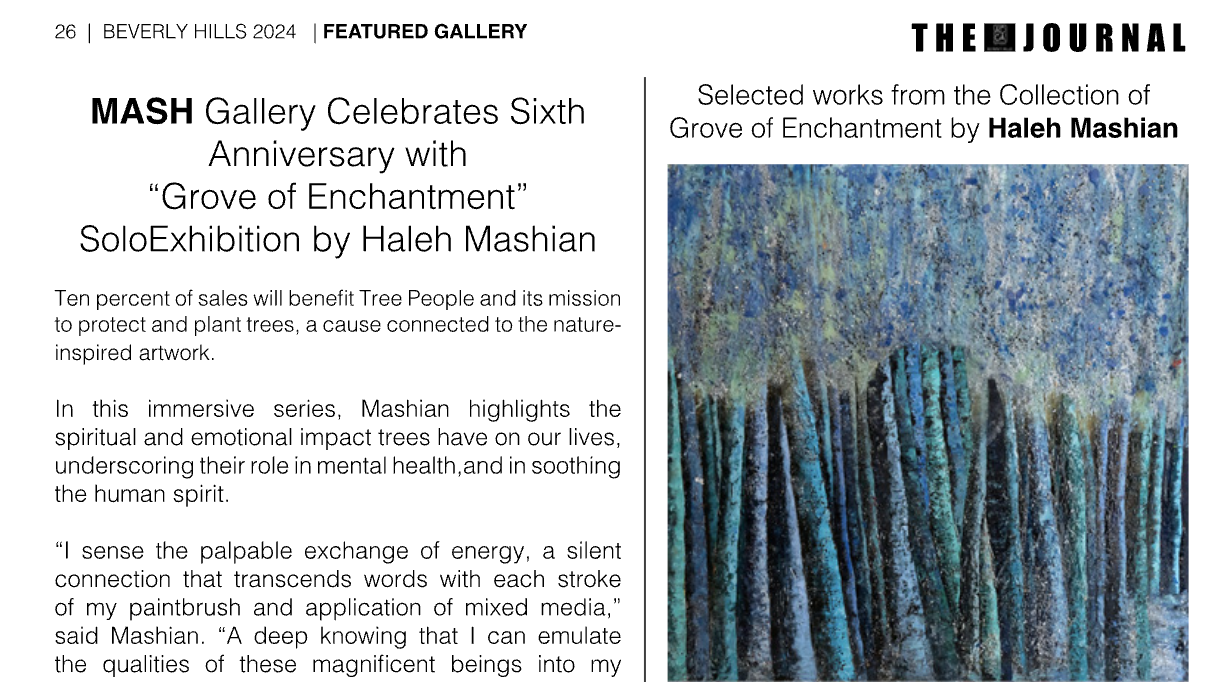 MASH Gallery’s September 2024 Exhibition, “Grove of Enchantment,” Featured in ACCA Fine Arts: The Journal
