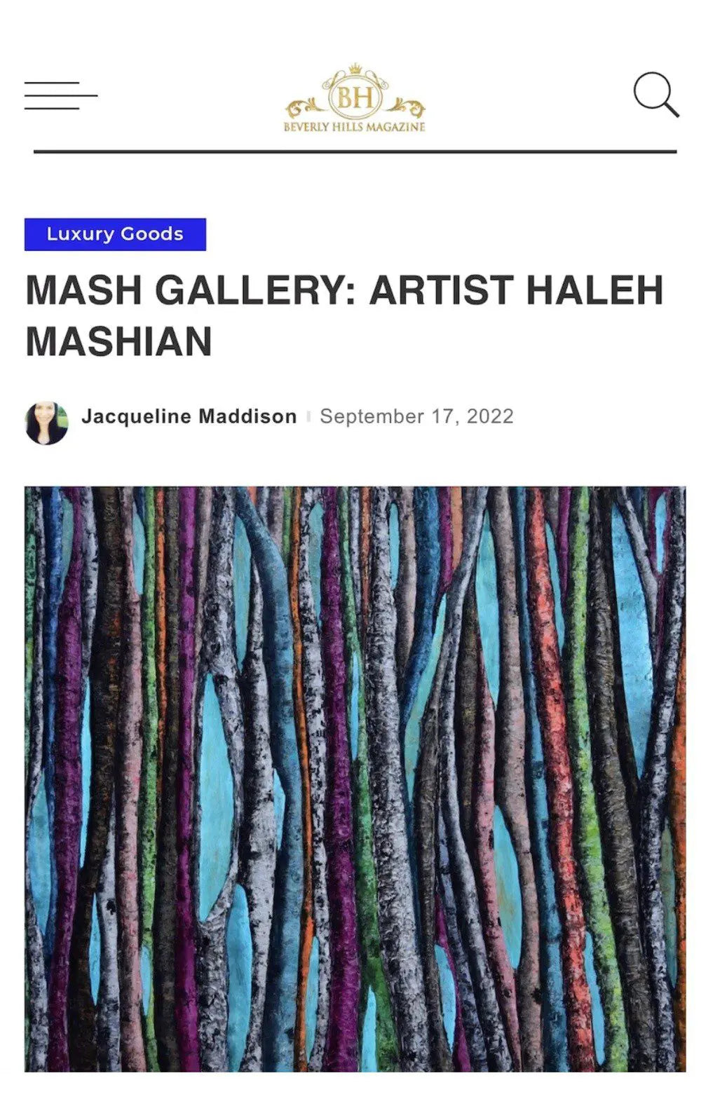 MASH Gallery: Artist Haleh Mashian