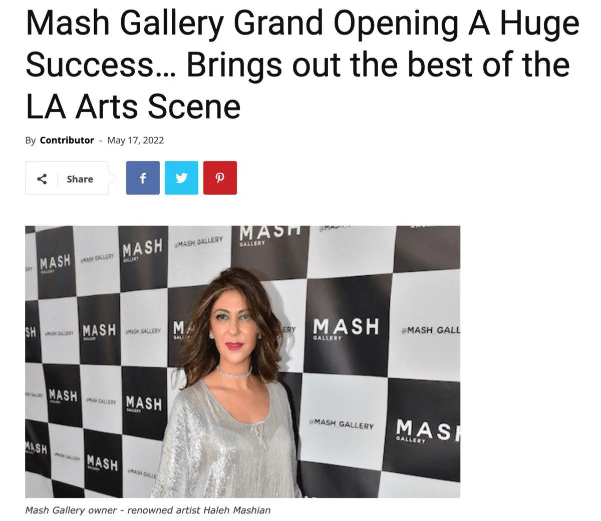 Mash Gallery Grand Opening A Huge Success… Brings out the best of the LA Arts Scene