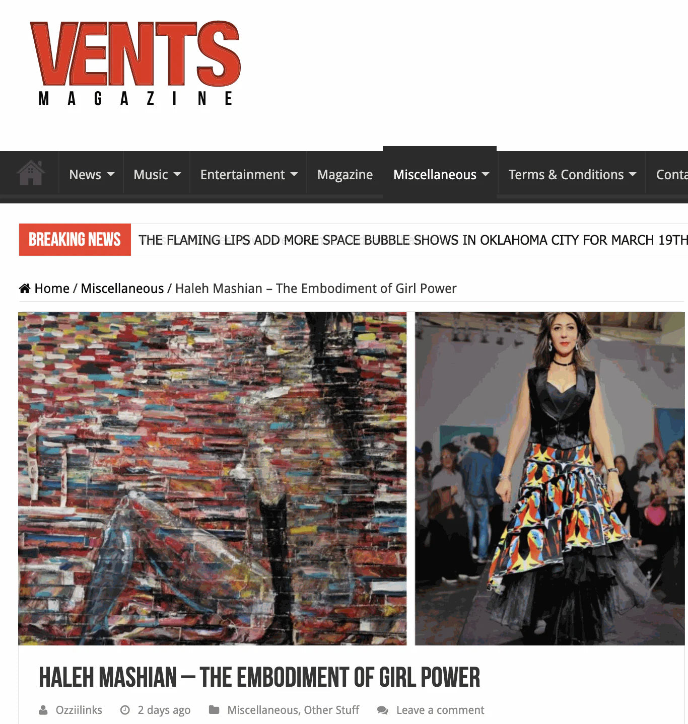 Haleh Mashian- The Embodiment of Girl Power by Vents Magazine
